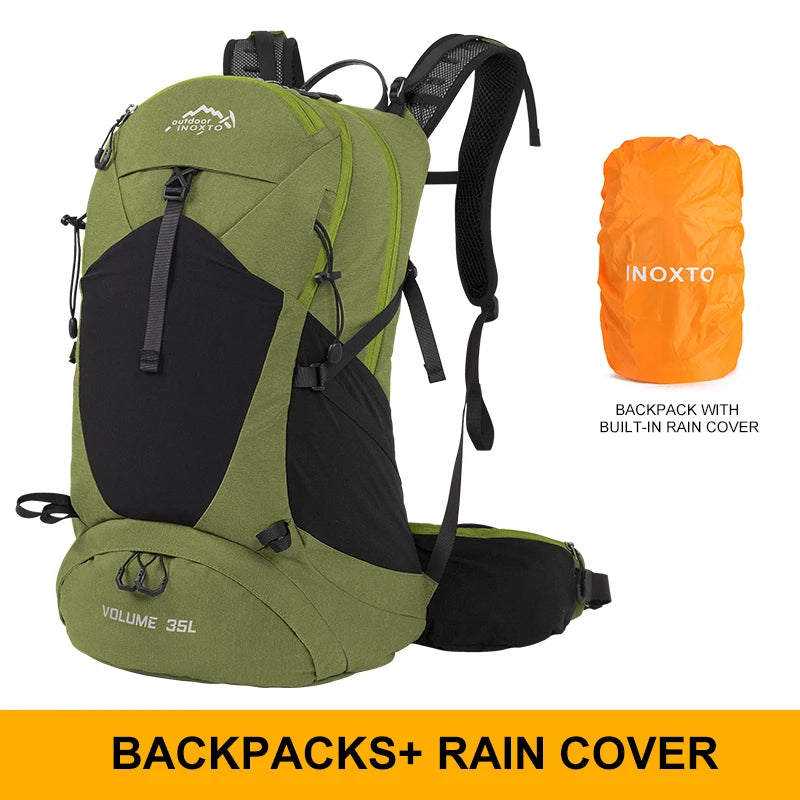 35L Mountaineering Backpack - Waterproof Outdoor Sports Bag for Men & Women, Camping & Hiking Rain Gear