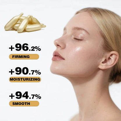 Collagen Firming Capsule Serum 30 Capsules - Hydrating Facial Serum with Plant-Based Squalane, Retinol & Vitamin E