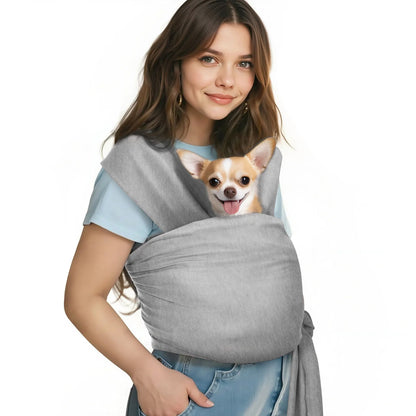Pawaboo Pet Sling Carrier - Hands-Free Soft Cotton Front Facing Bag for Small Dogs & Cats