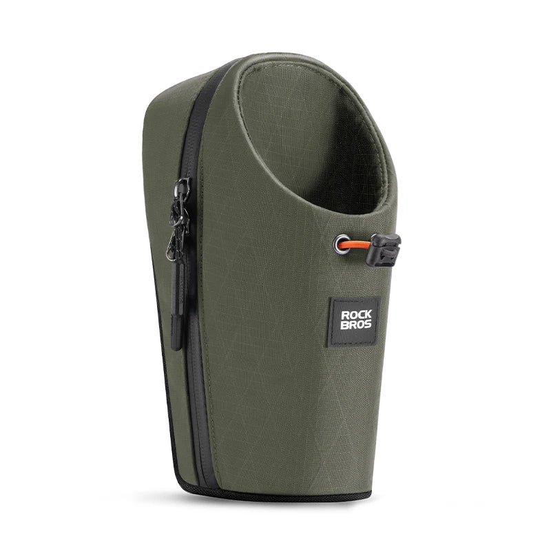 ROCKBROS Folding Bike Water Bottle Bag - Front Frame Storage Bag for Bicycles, Brompton Bikes & Electric Scooters