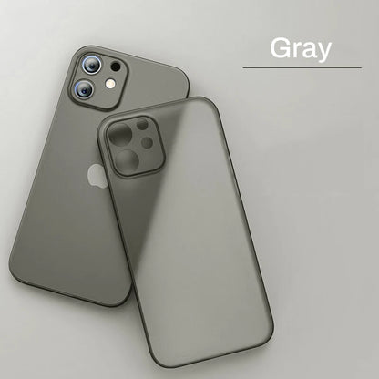Ultra-Thin 0.2mm Matte PP Phone Case - Slim Cover for iPhone 11–17 Series, Pro Max, Plus & Mini Models