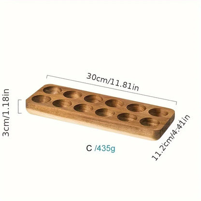 KEMORELA Wooden Egg Storage Box – Multi-Compartment Kitchen Organizer for Fresh Eggs