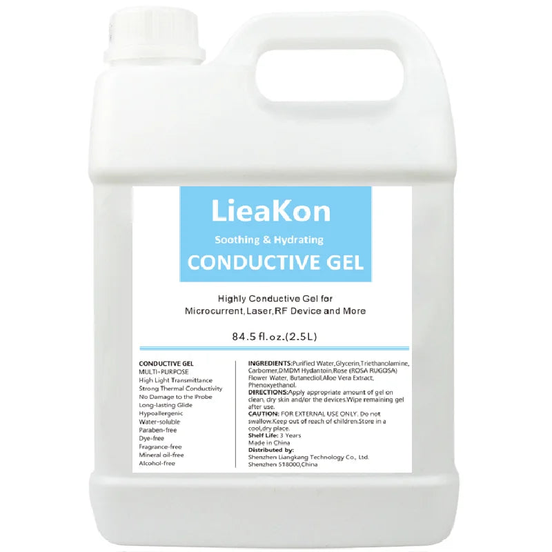 2.5L Gel Conductor – Clear Contact Gel for Radiofrequency & Cavitation Ultrasound Beauty, Face & Body Skin Care