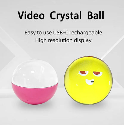 3D Crystal Ball Video Playback Screen – Customized Electronic Gift for Family & Friends, Birthday Present