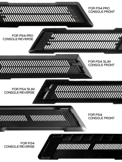DATA FROG Non-Slip Vertical Stand — Cooling Bracket & Dock Holder for PS4, PS4 Slim, PS4 Pro