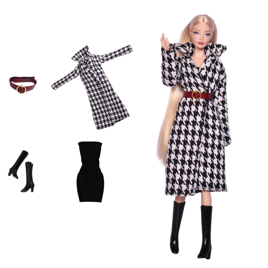 Doll Clothes for 30cm Barbie – Skirt, Outerwear, Pants & Shoes Accessories