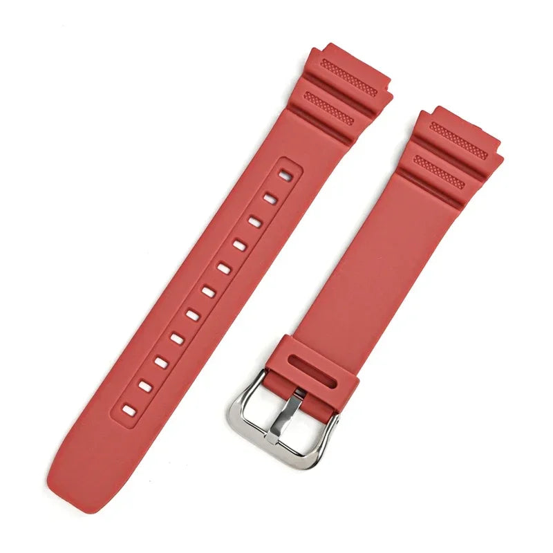 18mm Rubber Watch Strap for Casio G-Shock AQ-S810W, AE-1200, W-216H, W-735H, SGW-400 & MRW-200H - Universal Resin Replacement Watchband