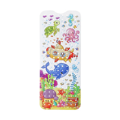 Large Cartoon PVC Bath Mat – Anti-Slip Shower & Bathtub Mat with Suction Cups, Soft Massage Pad for Kids & Elderly