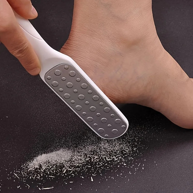 304 Stainless Steel Foot File — Double-Sided Callus Remover for Dead Skin, Professional Pedicure Tool