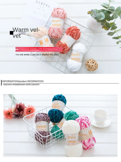 50g/Ball DIY Knitting Yarn – Soft Wool for Baby Scarf, Hat, Chunky Crochet Thread