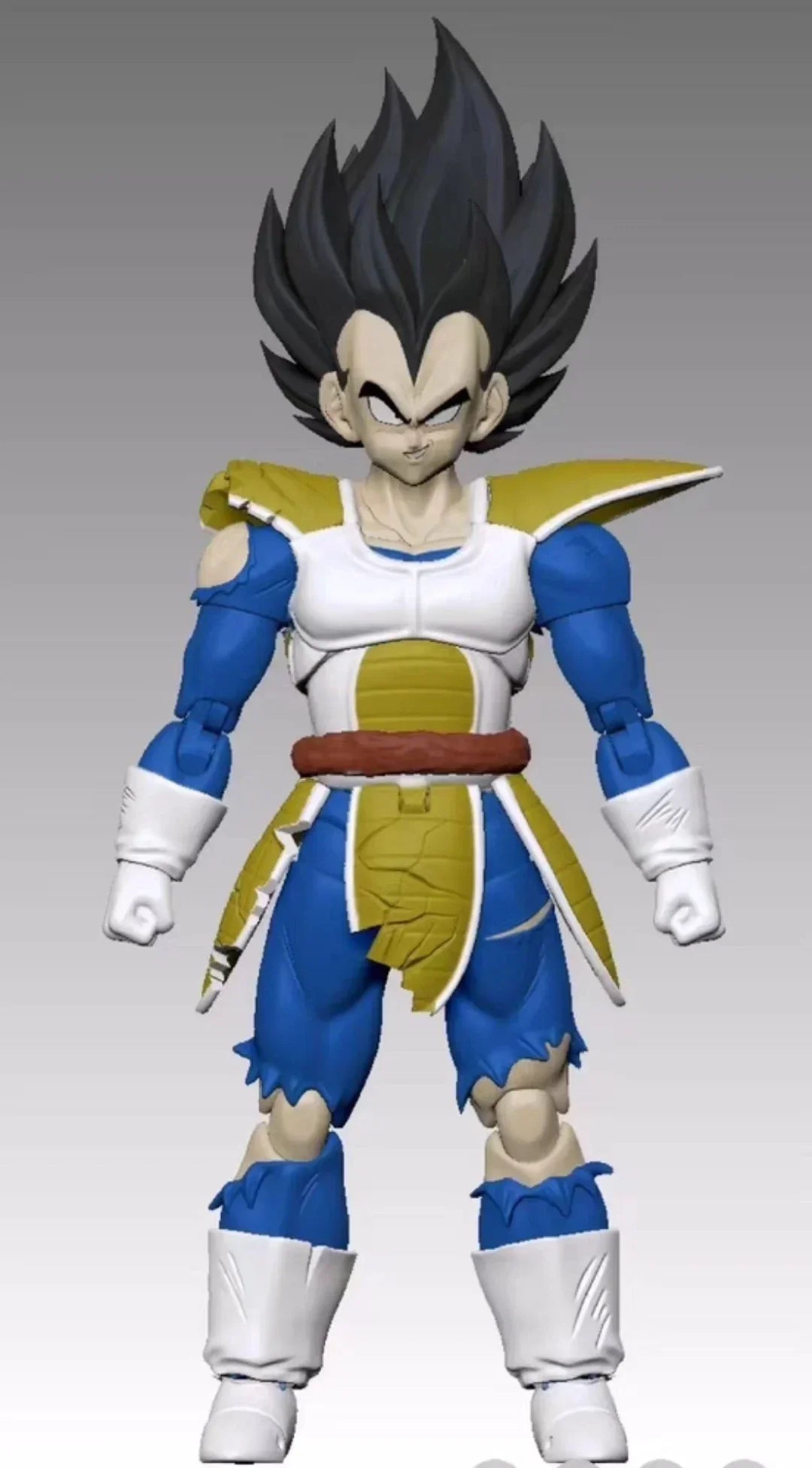 Black Hole Toys Dragon Ball SHF Action Figures — SSJ Super Saiyan Vegeta & Son Goku, Battle Suit & Battle Damage Model Toys