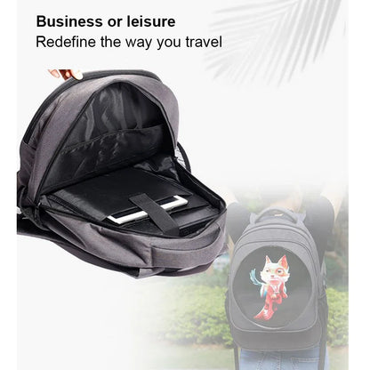 3D Hologram Projector Backpack - Portable LED Advertising Display with Holographic Fan & Outdoor Use
