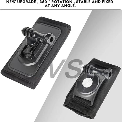Backpack Shoulder Strap 360° Rotate Buckle Mount: Quick Release for GoPro Hero 10-5, DJI Action 2 Camera Accessory