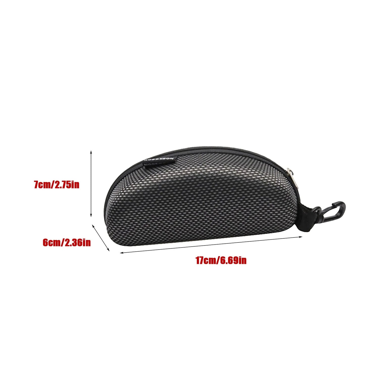 Hard Shell Sunglasses Case with Carabiner – Shockproof, Travel Zipper Eyeglasses Case, Fits All Sunglasses