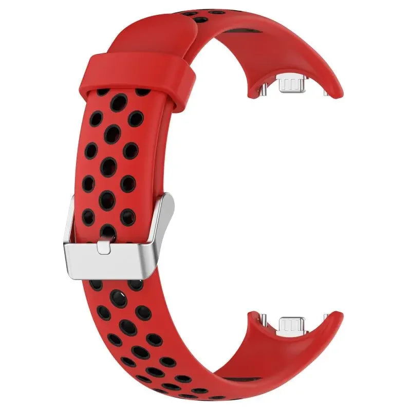 Two-Color Silicone Sport Strap for Xiaomi Mi Band 9 & 8 – Breathable Smartwatch Wristband Accessory