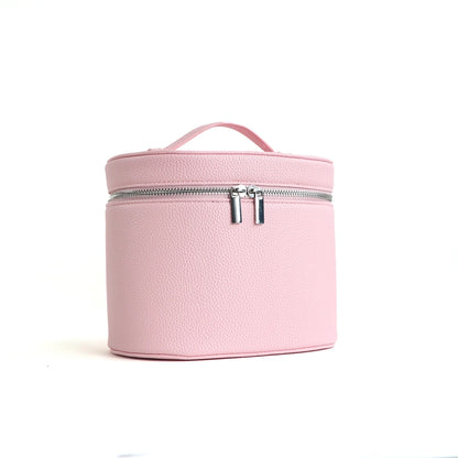 Custom Name Cosmetic Bag - Portable Large Capacity PU Leather Makeup Organizer with Internal Storage Box for Travel