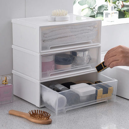 Desktop Jewelry Organizer Box - Stackable Pull-Out Drawer Storage for Bracelets & Necklaces