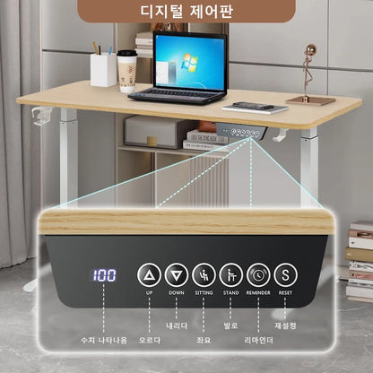 Height-Adjustable Standing Desk – Smart Motion Computer Desk for Study, Gaming, and Office Use