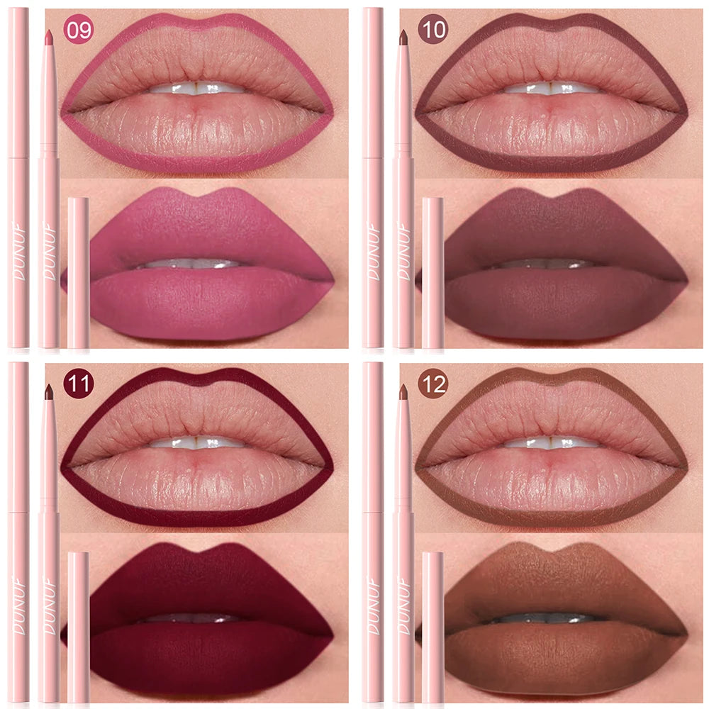 6pcs Waterproof Lip Liner Pen Set – Long-Lasting, Non-Fading, Easy Coloring Lip Gloss Makeup Set