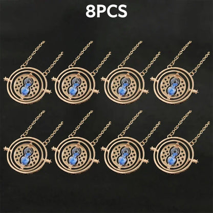 Harry Potter Time-Turner Hourglass Necklace - 360° Rotatable Cosplay Pendant and Unique Mother’s Day Gift