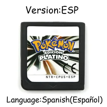 Pokemon Series DS Game Cartridge – Platinum, Pearl, Diamond, HeartGold, SoulSilver, Multilingual for NDS/3DS Consoles