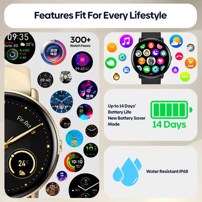 Zeblaze GTR 3 Pro Smartwatch — AMOLED Display Fitness Watch with Call Function, 316L Stainless Steel for Men & Women