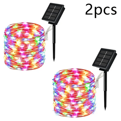 Solar LED Fairy String Lights - Waterproof Outdoor Garden Twinkle Lights for Patio & Party Decor