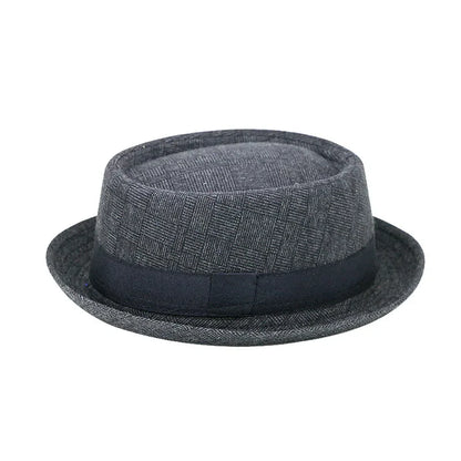 Cotton Sun Protection Jazz Hat for Men - Retro Style Top Hat for Outdoor Hip-Hop and Street Dance