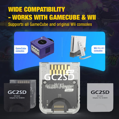 BitFunx GC2SD Micro SD Card Adapter - Swiss SD Memory Card Adapter for Nintendo GameCube & Wii Consoles
