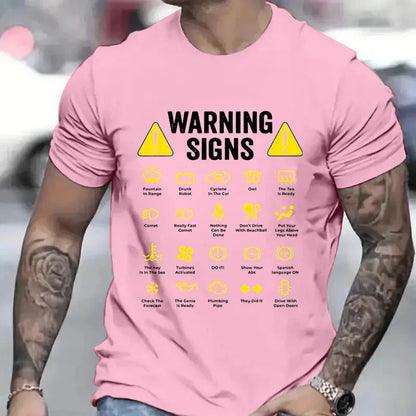 Funny Driving Warning T-Shirt - Men’s Auto Mechanic Graphic Tee for Summer Casual Style