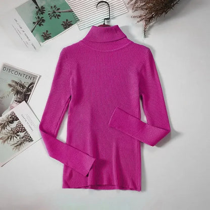 2024 Women's Winter Sweater Pullover – Knitted Turtleneck Long Sleeve Slim Jumper Tops, Soft and Warm Y2K Casual Shirts