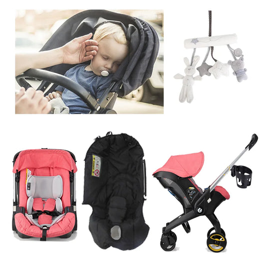 Toddler Baby Stroller Rain Cover — Waterproof Oxford Sunshade & Dustproof Cover with Soft Seat Cushion and Washing Kit