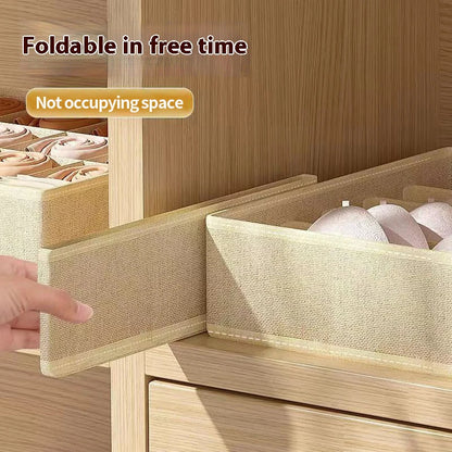 Foldable Underwear Storage Box – Non-Woven Organizer for Panties, Bra, Socks, Clothes Separator for Bedroom Drawers & Wardrobe