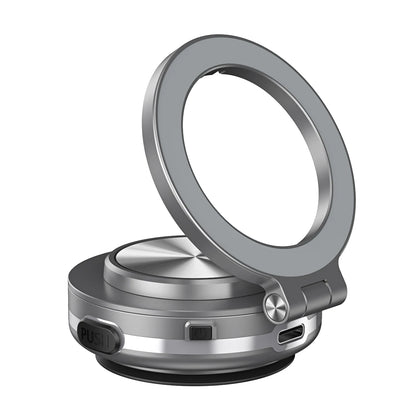 Car Phone Holder Magnetic Mount - 360° Rotating with Strong Vacuum Adsorption, Compatible with iPhone 12-16 Pro Max