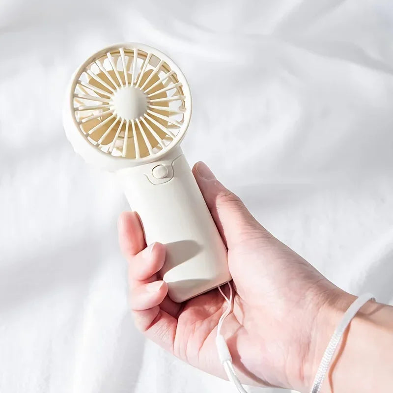 Cute Mini Portable Handheld Fan | Lightweight Pocket Electric Fan, Low Noise for Students, Outdoor Use 2025