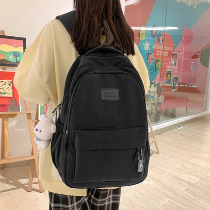 New Women's Fashion Backpack - High Capacity, Waterproof College Bag for Girls, Trendy Laptop School Bag, Cute Travel Book Bag