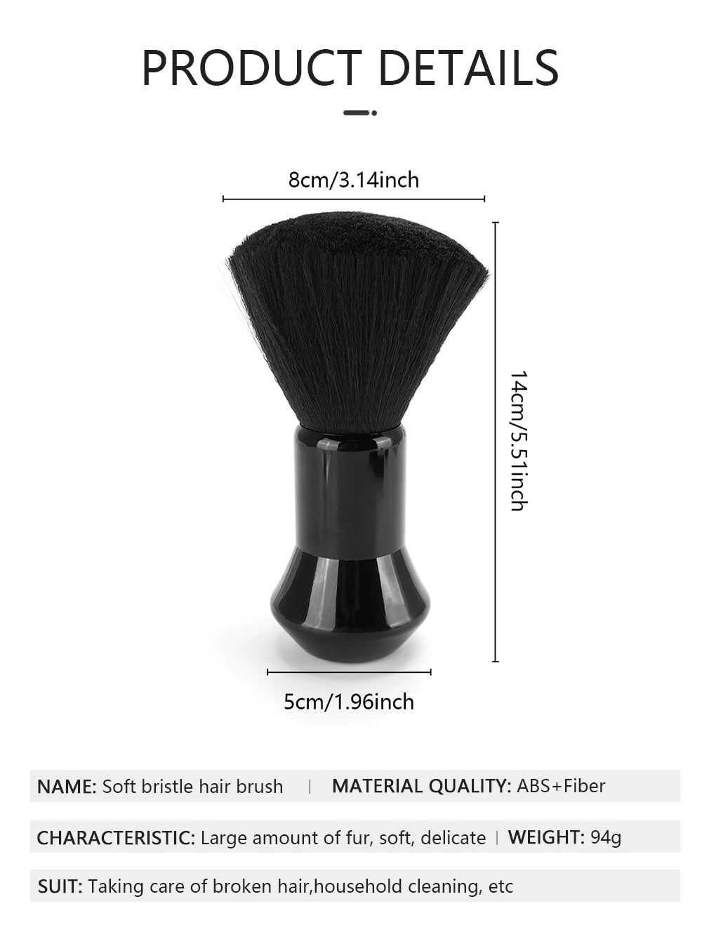 Hairdressing Soft Brush – Salon Cleaning Tool for Haircut, Barber, Home Hairbrush & Makeup Sweeping Brush