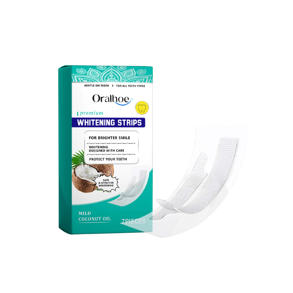 Teeth Whitening Strips - Tooth Stain Removal, Whitening Care, and Fresh Breath Oral Hygiene Treatment