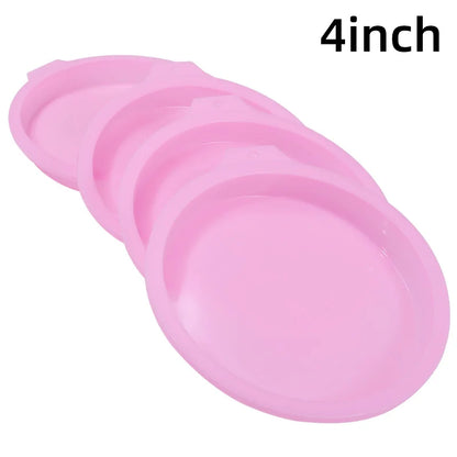 FAIS DU Silicone Cake Pan Set – 2-8pcs 4/6/8inch Round Molds for Rainbow Cake & Mousse Baking