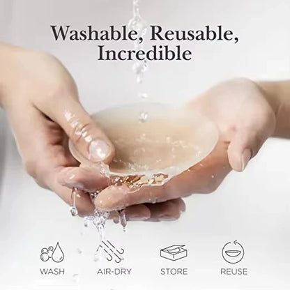 Reusable Silicone Nipple Covers for Women – Invisible Strapless Bra Pasties & Breast Petals