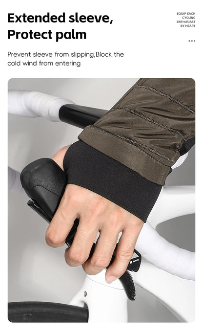 WEST BIKING Men's Winter Cycling Jacket - Thermal Fleece Windbreaker for MTB & Motorcycle, 0℃-15℃