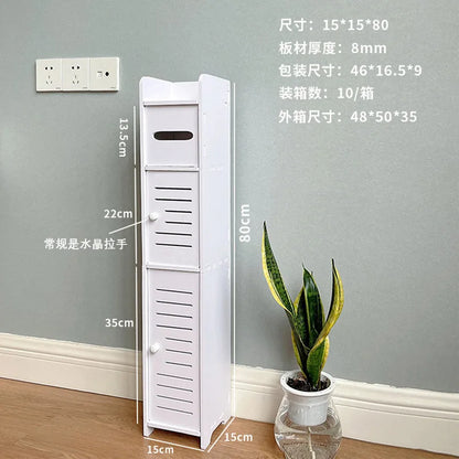 Bathroom Floor-to-Ceiling Storage Rack - Multi-Layer Toilet Organizer Cabinet for Space-Saving Storage