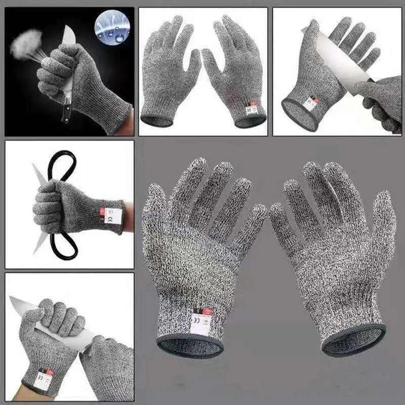 Level 5 HPPE Anti-Cut Gloves – Kitchen, Gardening, and Glass Cutting – Wear-Resistant Knitted Gloves for Anti-Thorn Protection