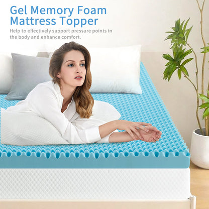 4" Memory Foam Mattress Topper - Outdoor & Indoor Use, Pressure-Relieving Yoga Pad, CertiPUR Certified