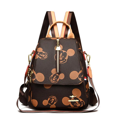 Disney 2025 New Fashion Mickey Ladies Backpack - High-Quality, Large Capacity Multifunctional Storage Bag