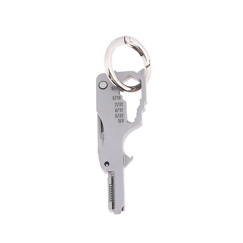 Mini Stainless Steel Keychain Multi-Tool - Compact Emergency Repair Tool for Outdoor, Home & Drone Use
