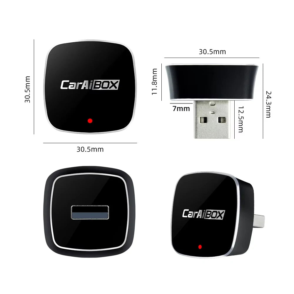 EKIY 2-in-1 AI Smart Box — Wireless CarPlay & Android Auto Adapter with Wired CarPlay for Car Intelligent Systems