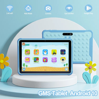 Pritom 10" Kids Tablet – Android 13 Go, Quad-Core, 2GB RAM 64GB ROM, YouTube, WiFi with Protective Case