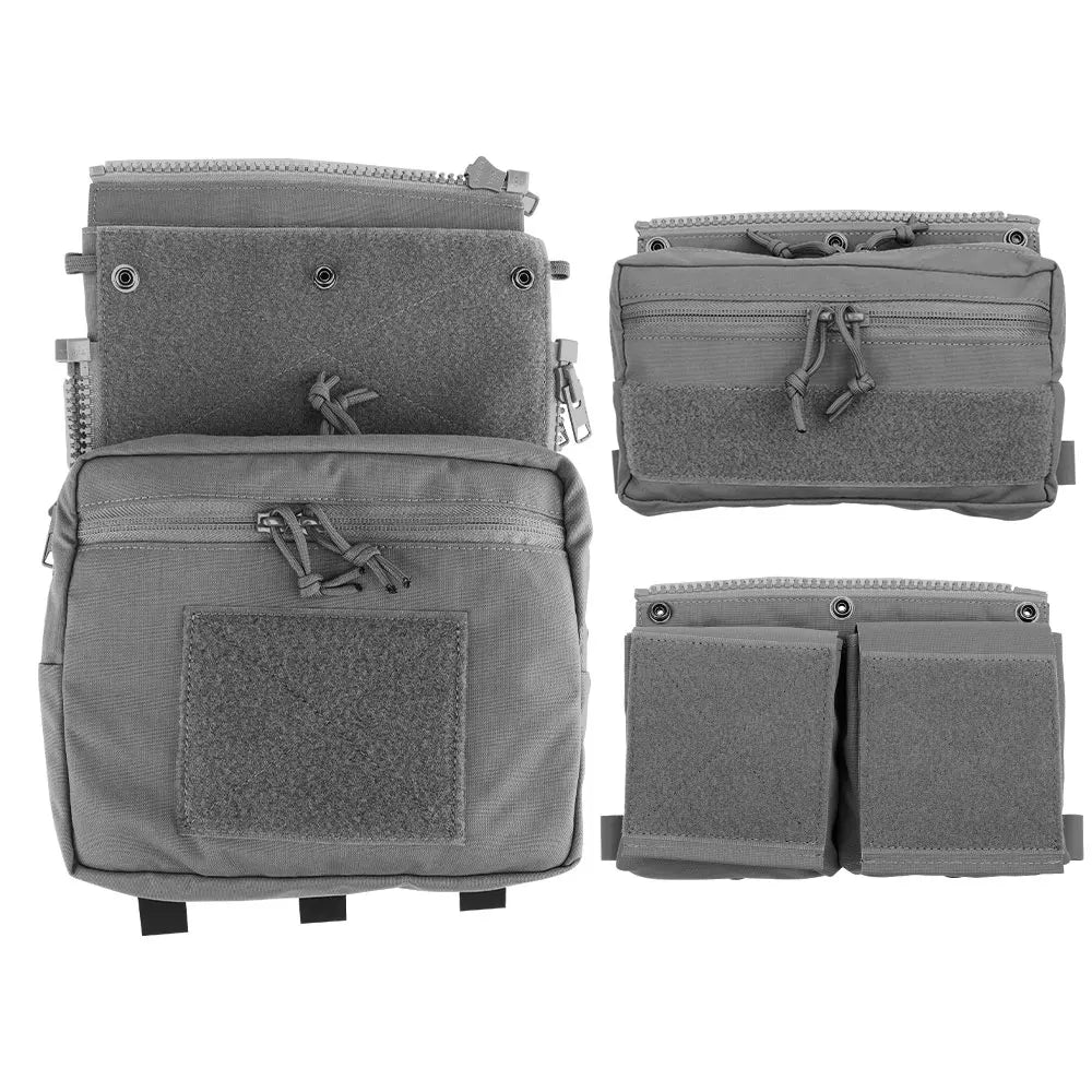 LV119 Tactical Vest Back Panel – Spiritus Systems Hunting Combat Airsoft Plate Carrier with Storage Pouch & Assault Vest Expansion Gear