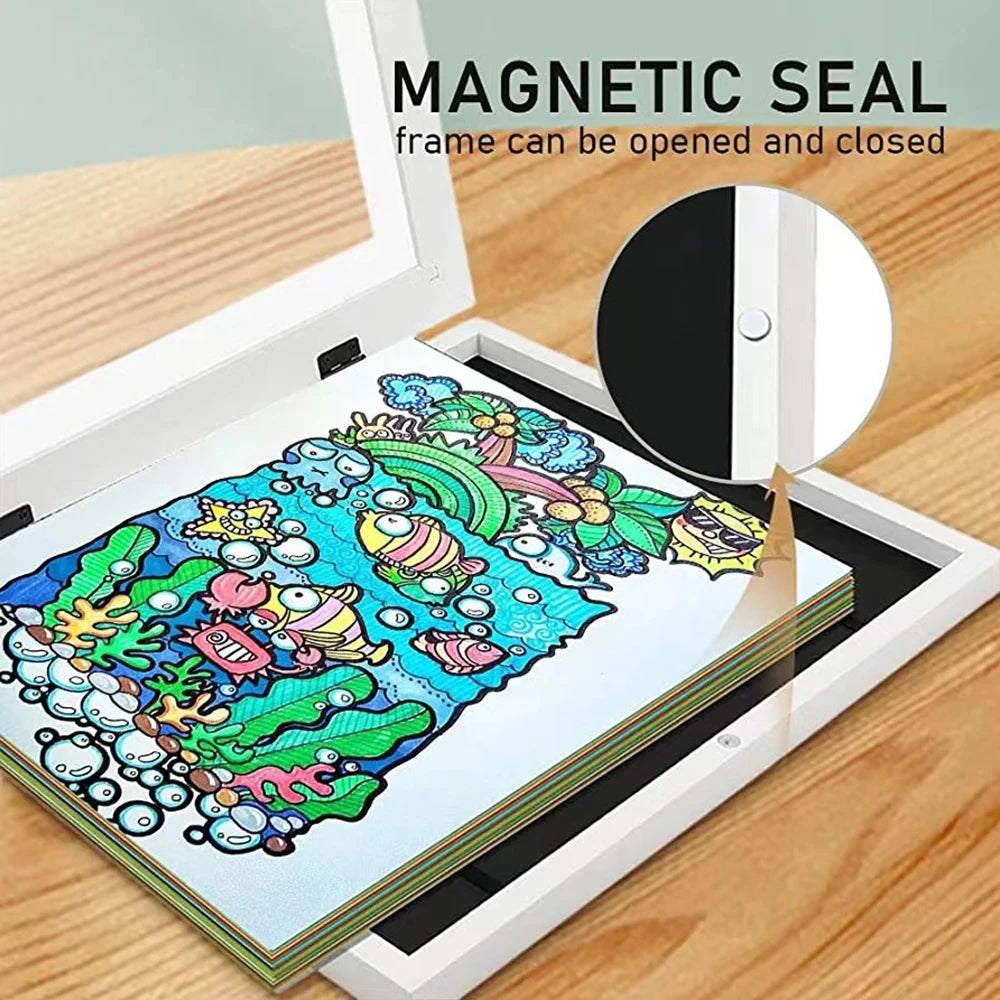 Kids Art Frames – Magnetic Front Open Display for Posters, Photos, Drawings, and Paintings, Home Decor Frametory